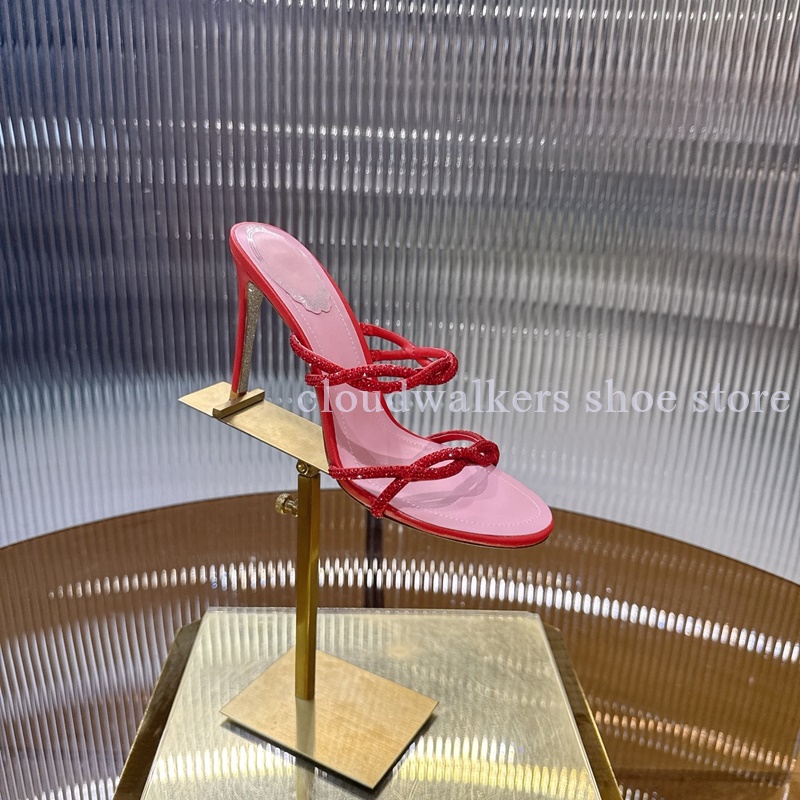 Crossfit Event - Veelkleurige strass gekruiste riem peep toe