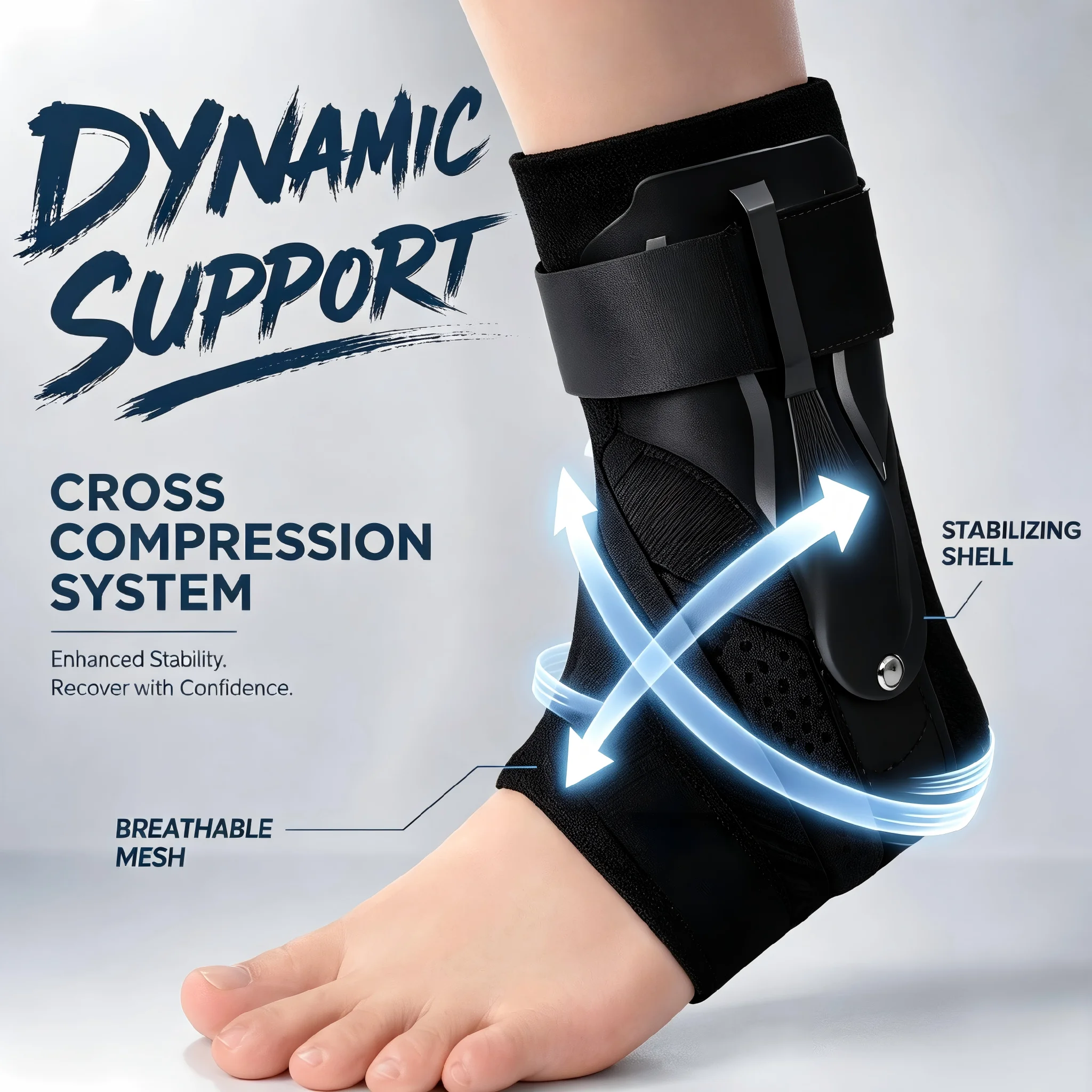 Ankle Mobility Band - 1/2 Stuks Enkelbrace Voor Verstuikte Enkel