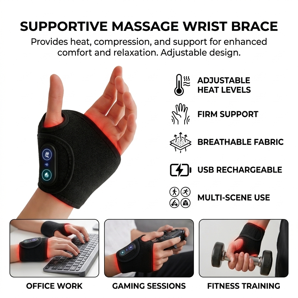 Polssteunen met verwarmde mass - Wrist Wrap Support recensie en prijs